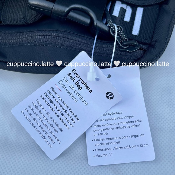 🖤NWT🤍Lululemon Athletica Everywhere Belt Bag in Black/White - Extended Strap - Picture 8 of 15